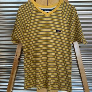 TOMMY HILFIGER/JEANS STRIPED YELLOW SHIRT AMAZING FIND.